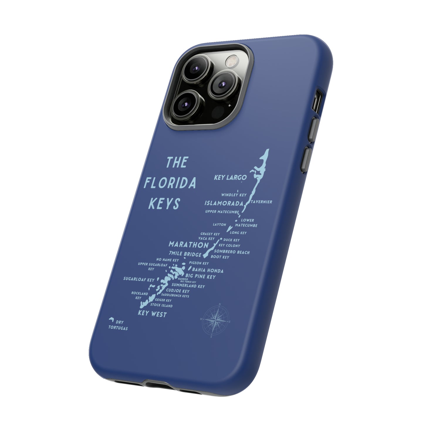 Florida keys map - Blue Phone Case