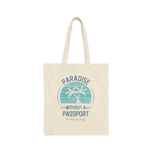 Paradise without a Passport Tote Bag - Beach tote florida keys - vintage style