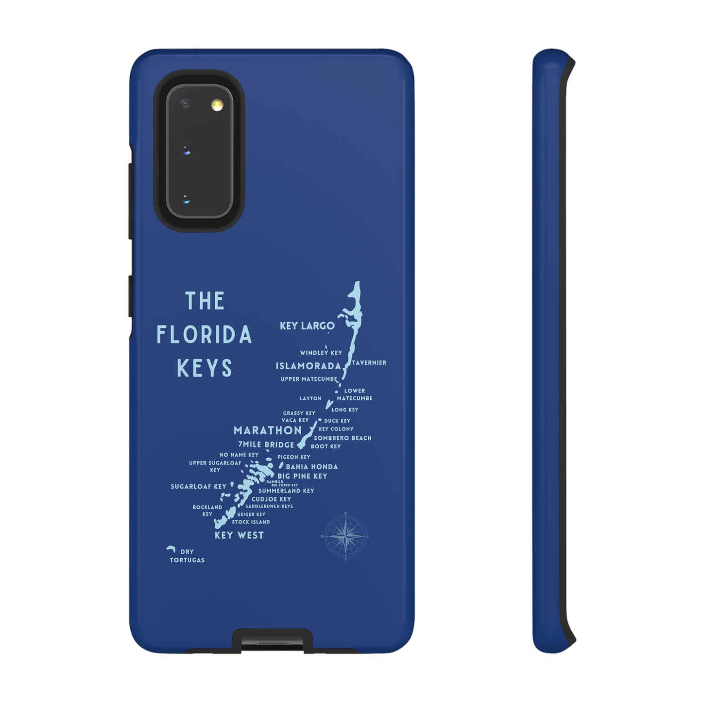 Florida keys map - Blue Phone Case