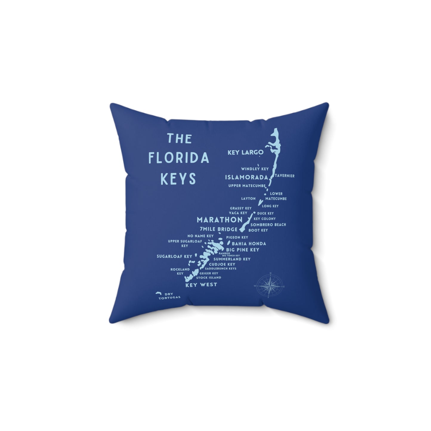 Florida Keys Map Gift - throw pillow - four sizes