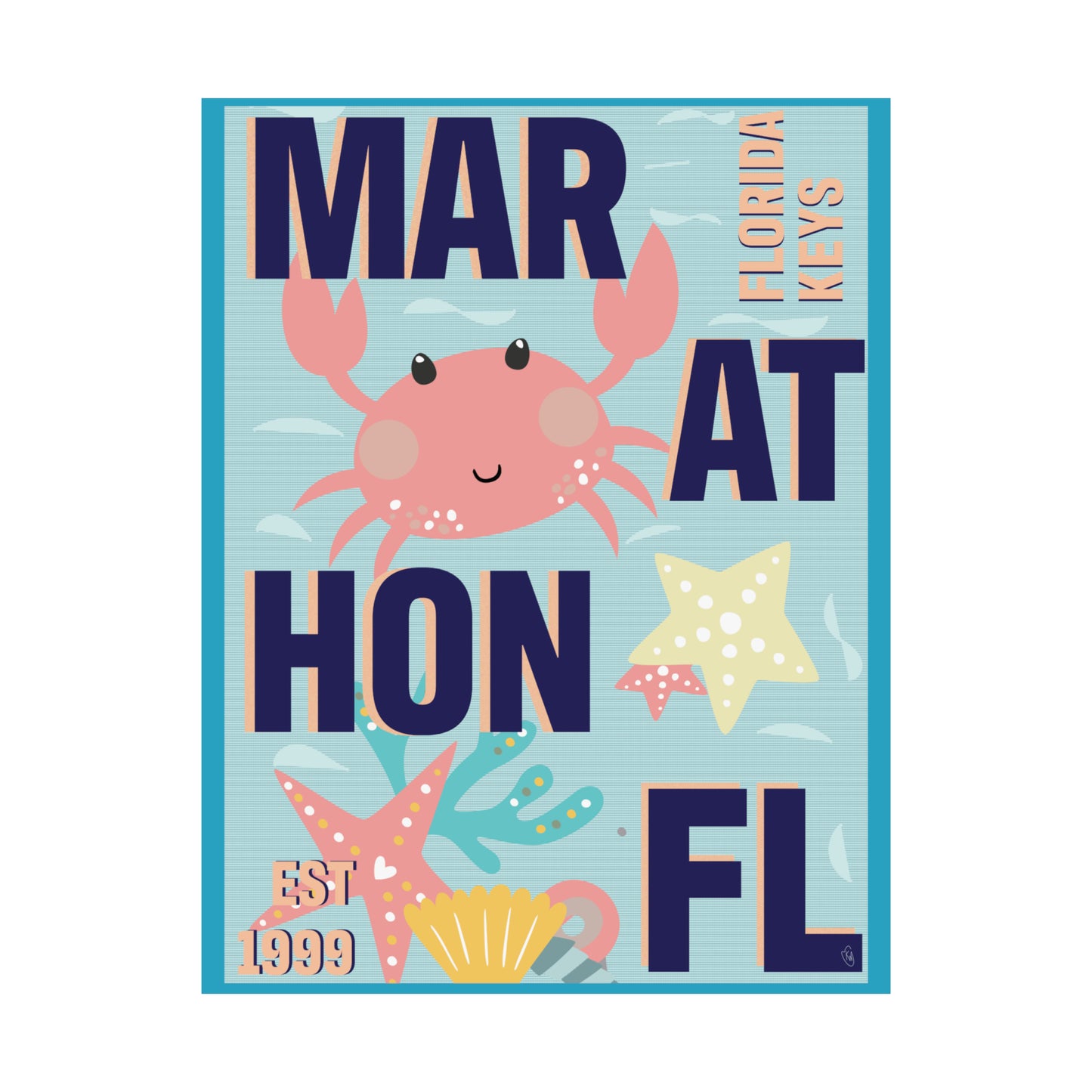 Marathon Florida kids room poster - Florida keys - marathon art