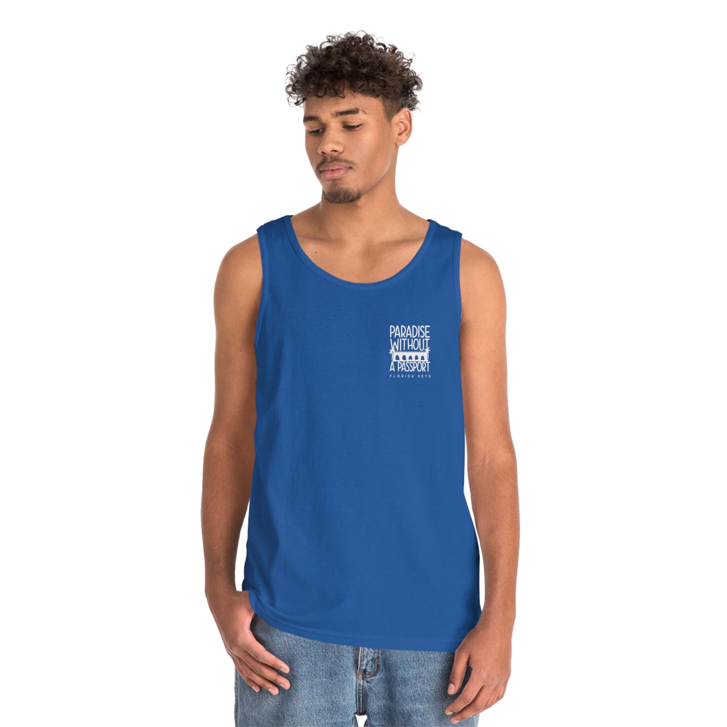 Paradise without a passport - florida keys Beach Tank - Tank top men - Muscle tee men - beach top men - unisex