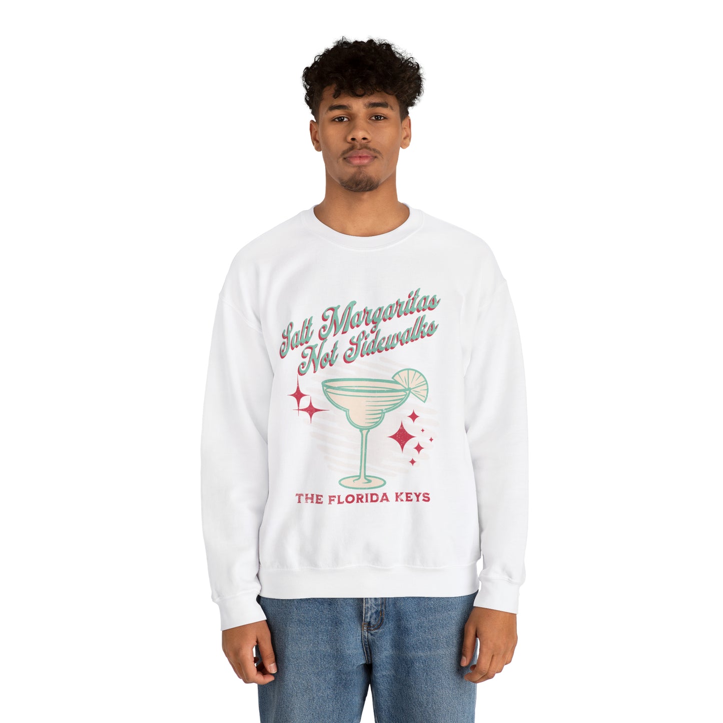 Salt Margaritas - Not Sidewalks Christmas Sweatshirt for the Florida Keys  - Florida sweatshirt - beach sweatshirt