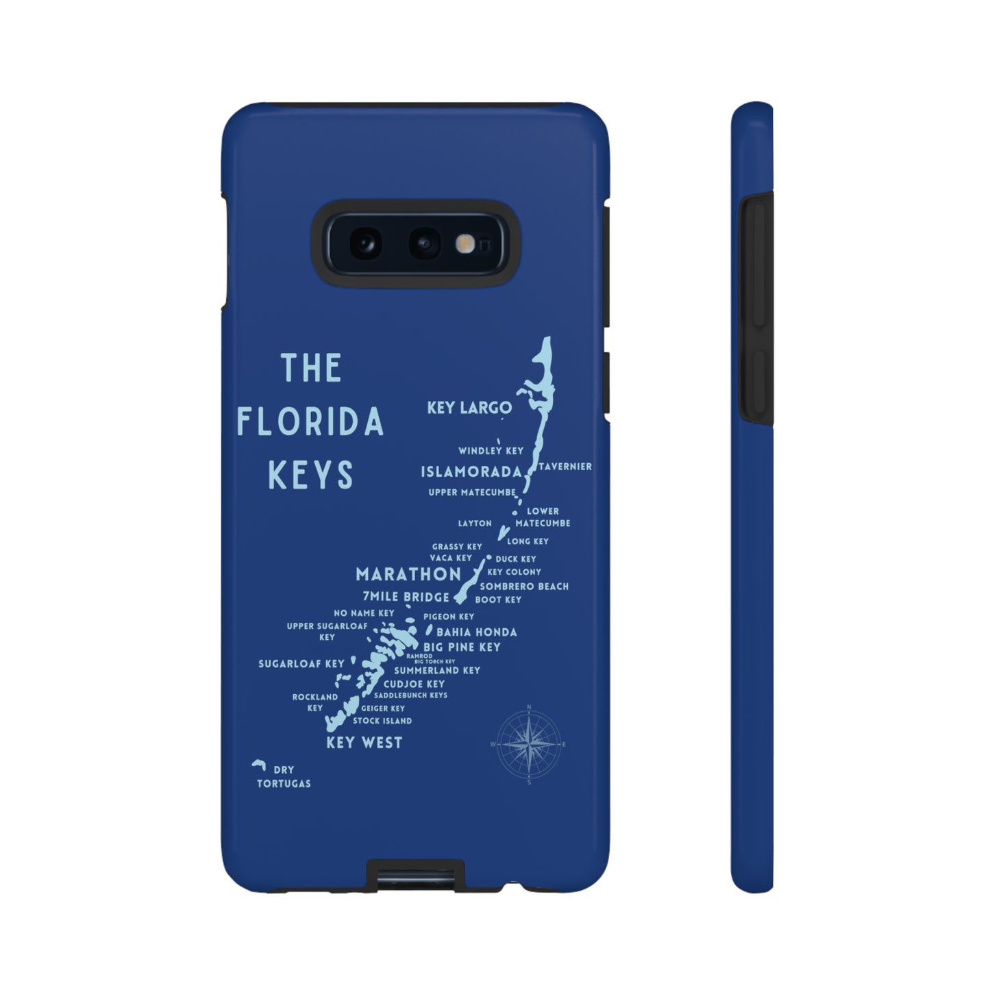 Florida keys map - Blue Phone Case