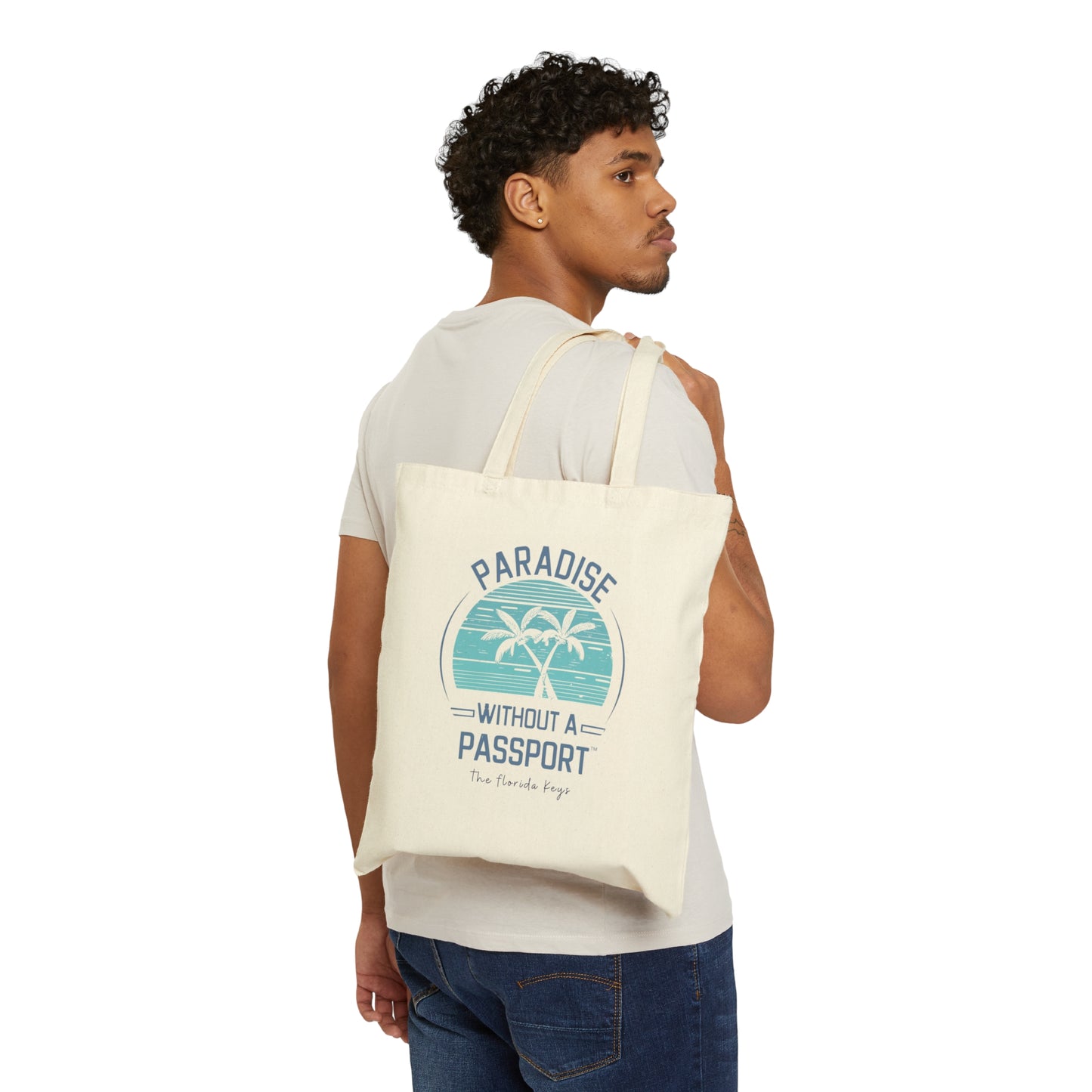 Paradise without a Passport Tote Bag - Beach tote florida keys - vintage style