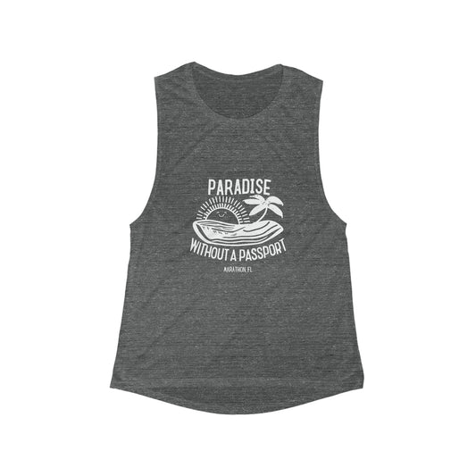 "paradise without a passport" - women's tank top, women's tank, florida keys tank top, florida keys, marathon