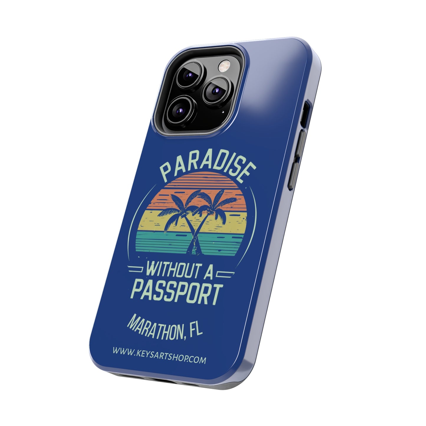 Vintage Paradise without a Passport - phone case - blue