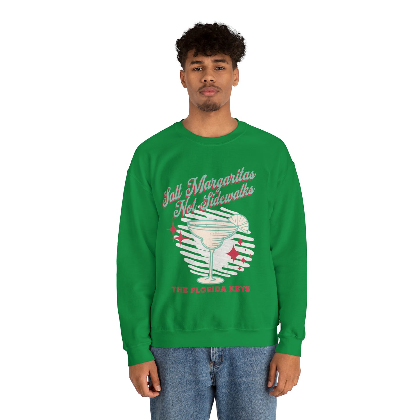Salt Margaritas - Not Sidewalks Christmas Sweatshirt for the Florida Keys  - Florida sweatshirt - beach sweatshirt