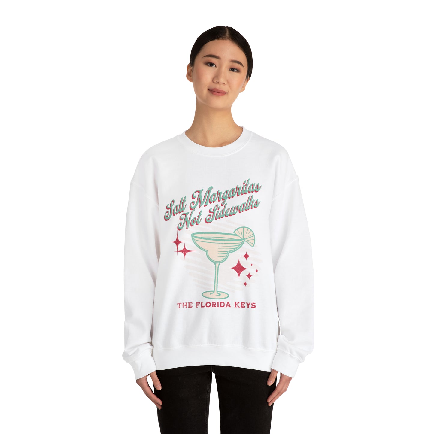 Salt Margaritas - Not Sidewalks Christmas Sweatshirt for the Florida Keys  - Florida sweatshirt - beach sweatshirt