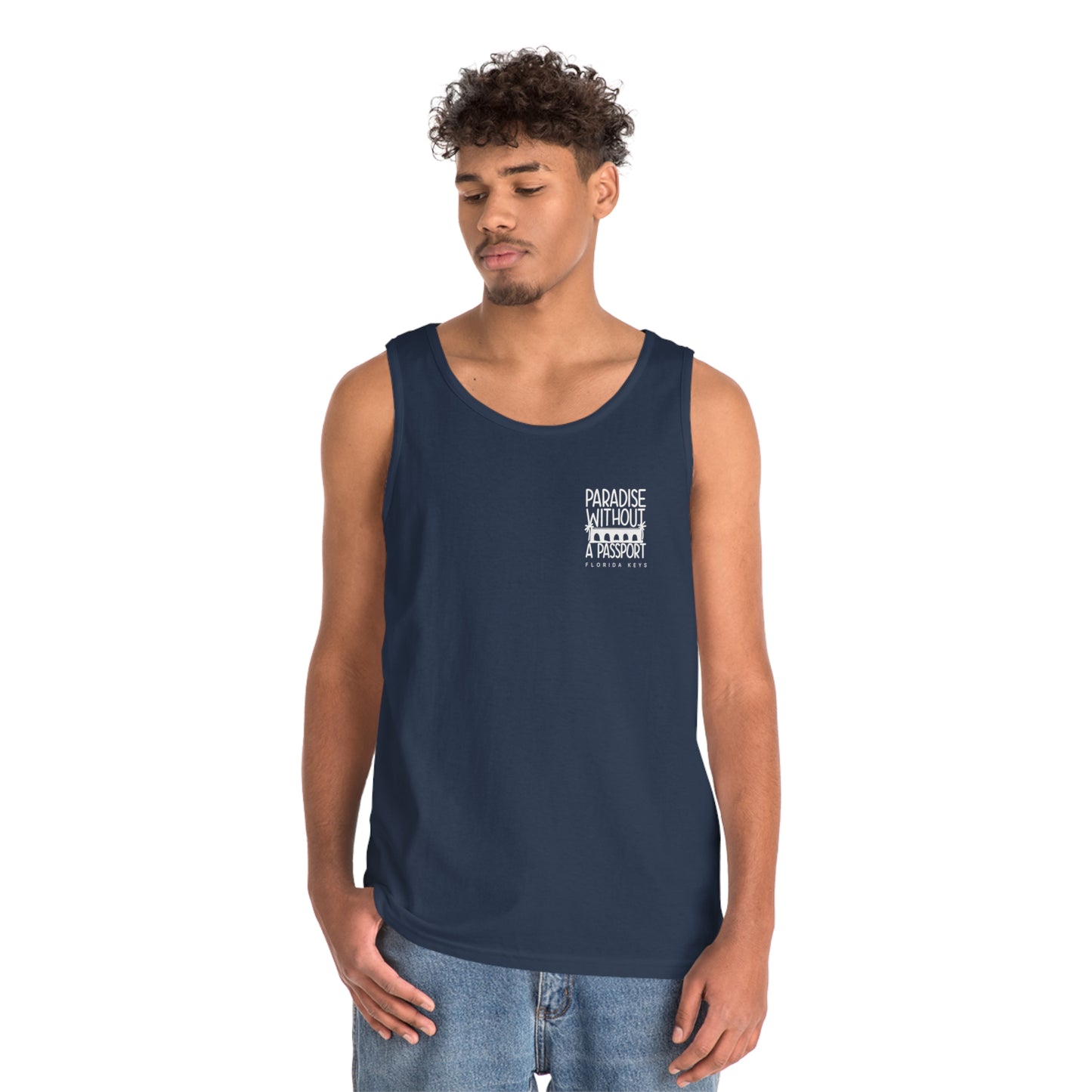 Paradise without a passport - florida keys Beach Tank - Tank top men - Muscle tee men - beach top men - unisex