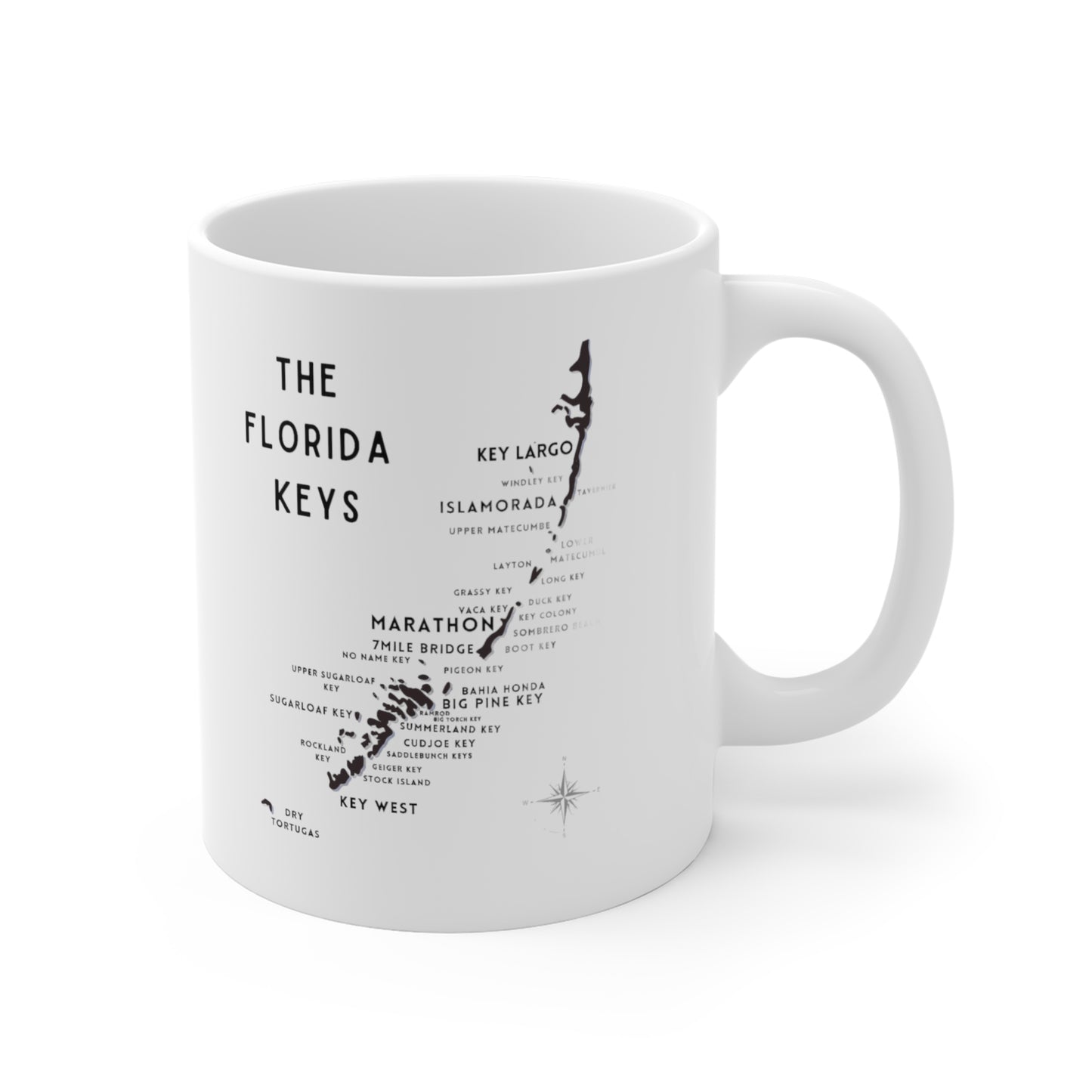 Florida Keys Map - coffee mug