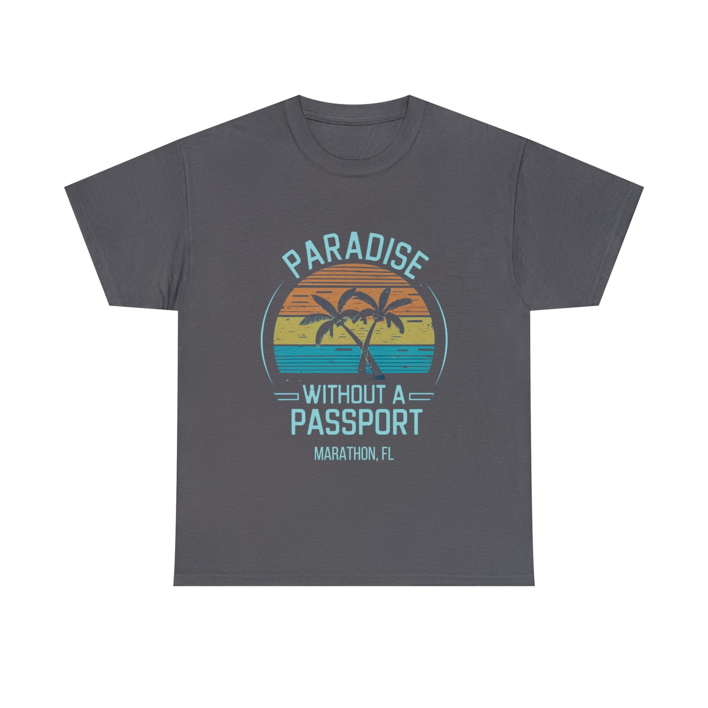 Paradise without a Passport - vintage tee - Unisex Heavy Cotton Tee