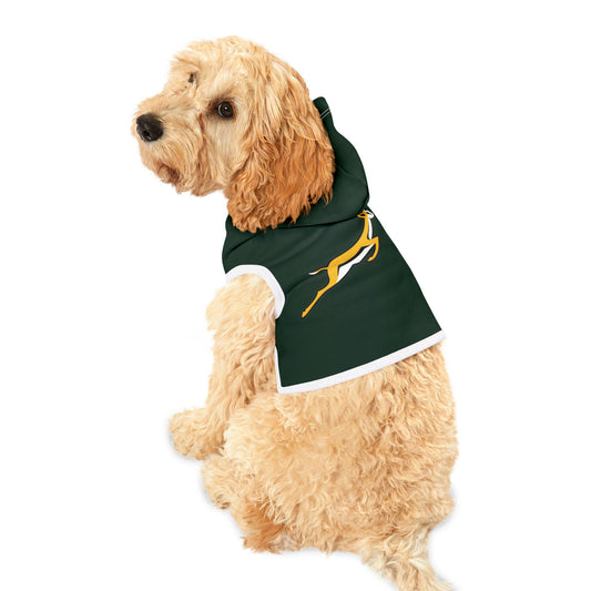 Springboks Pet Hoodie, South African Rugby Team Apparel for Dogs Cats, Cute & Comfy Sportswear