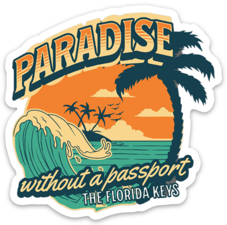 Florida Keys Retro Wave Sticker